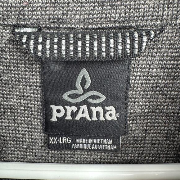 prAna Rohan Wool Full Zip Sweater Jacket Men's Size XXL Gray/Black - Picture 11 of 13